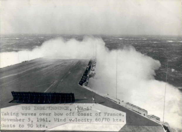 Waves over bow Nov 61